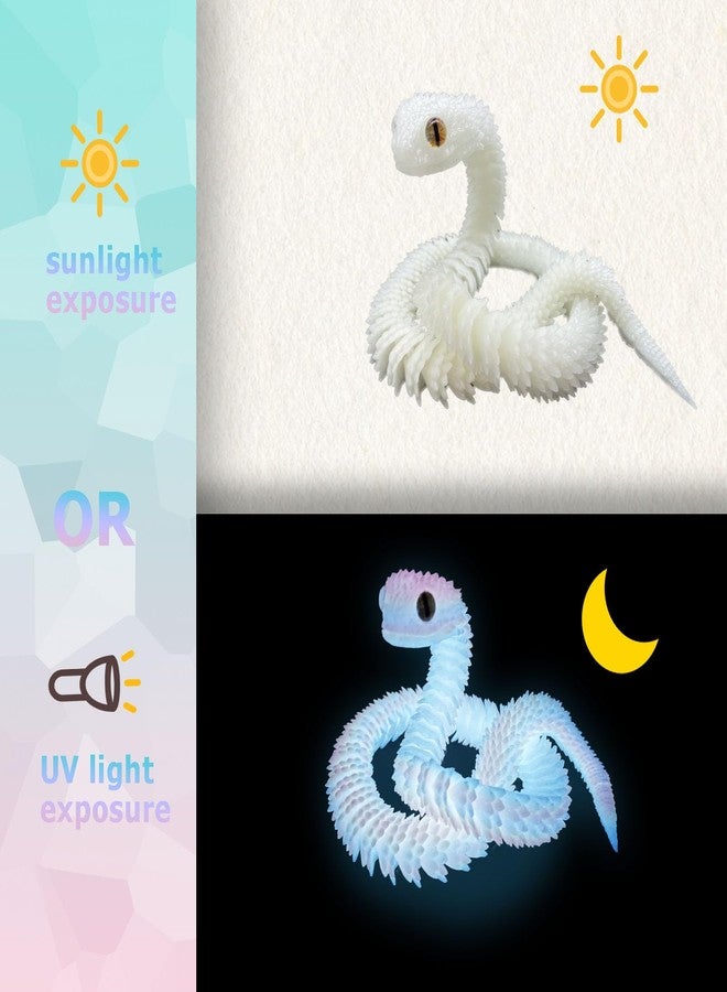 UXBSTM 12in 2pcs 3D Printed Snake Toys, Flexible 3D Printed Animal, Fidget ADHD Snake Toys, Perfect Desk Pet for Animal Collectors, Easter Basket Essentials - Image 2